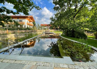 Großer Naturbadeteich für unsere Gäste